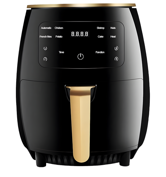 Silver Crest Air Fryer - 6L Large Capacity, Oil-Free Cooking, Rapid Air Convection Technology, Digital LED Touch Screen - Healthy Cooking Made Easy