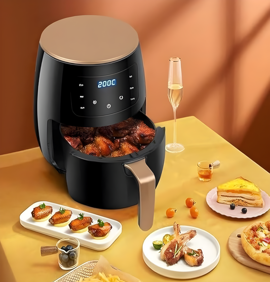 Silver Crest Air Fryer - 6L Large Capacity, Oil-Free Cooking, Rapid Air Convection Technology, Digital LED Touch Screen - Healthy Cooking Made Easy