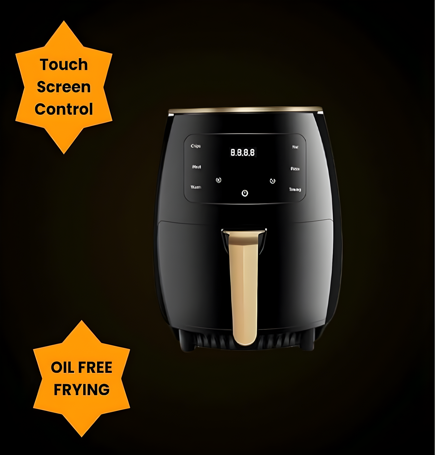 Silver Crest Air Fryer - 6L Large Capacity, Oil-Free Cooking, Rapid Air Convection Technology, Digital LED Touch Screen - Healthy Cooking Made Easy