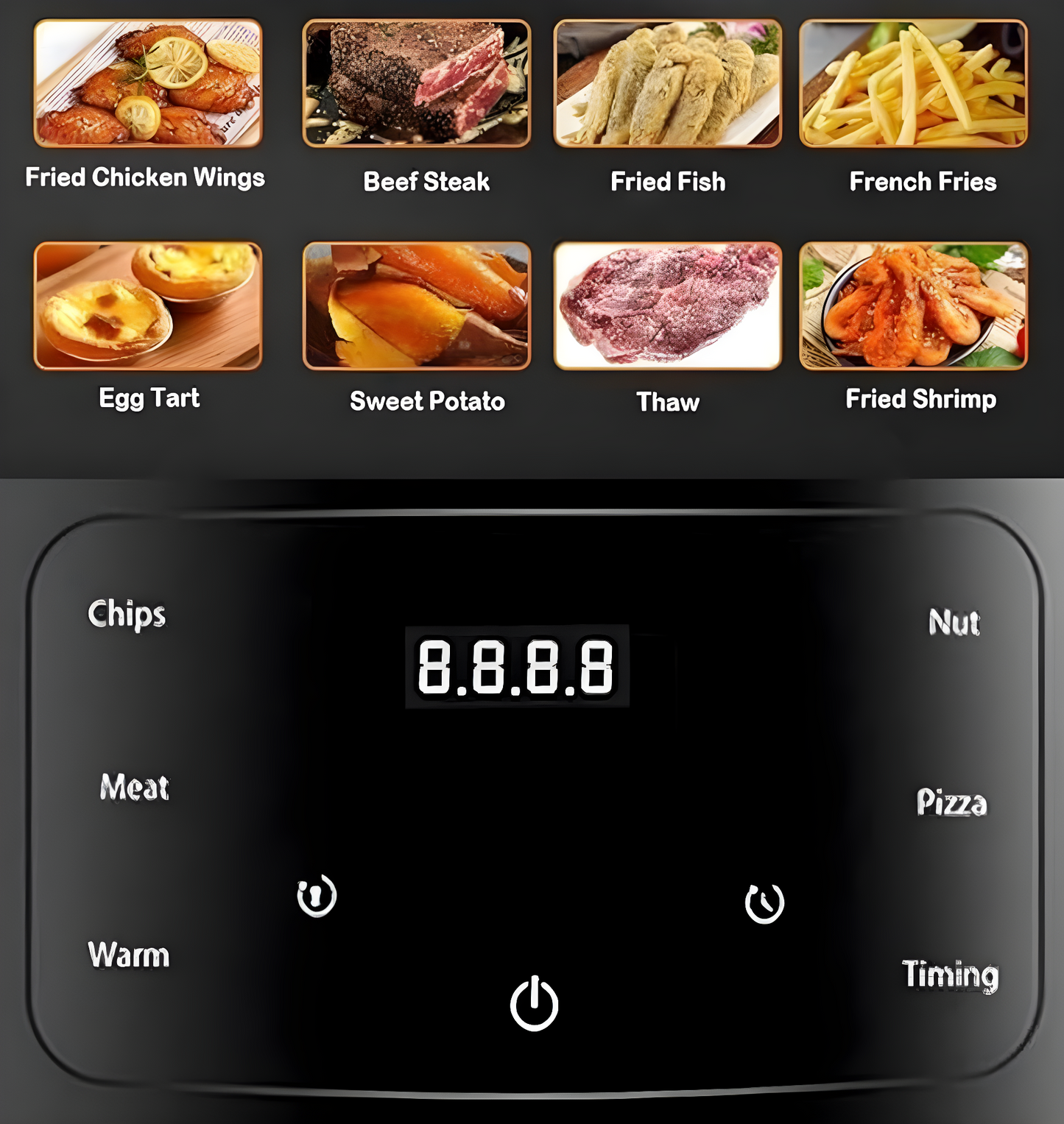Silver Crest Air Fryer - 6L Large Capacity, Oil-Free Cooking, Rapid Air Convection Technology, Digital LED Touch Screen - Healthy Cooking Made Easy