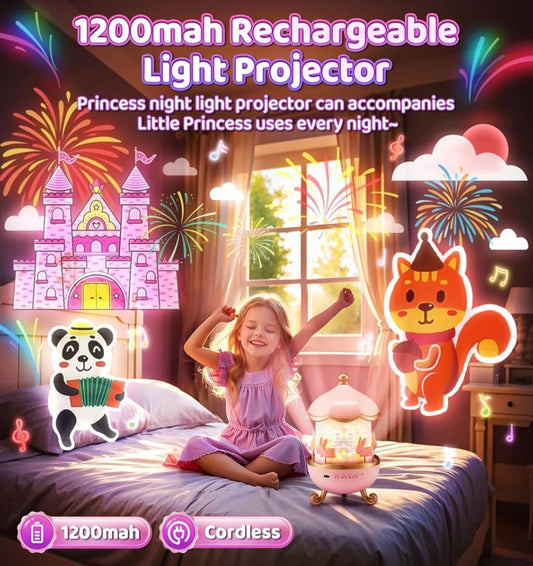 Bunny’s Carousel Night Light Projector – Soothing Sleep Light for Kids