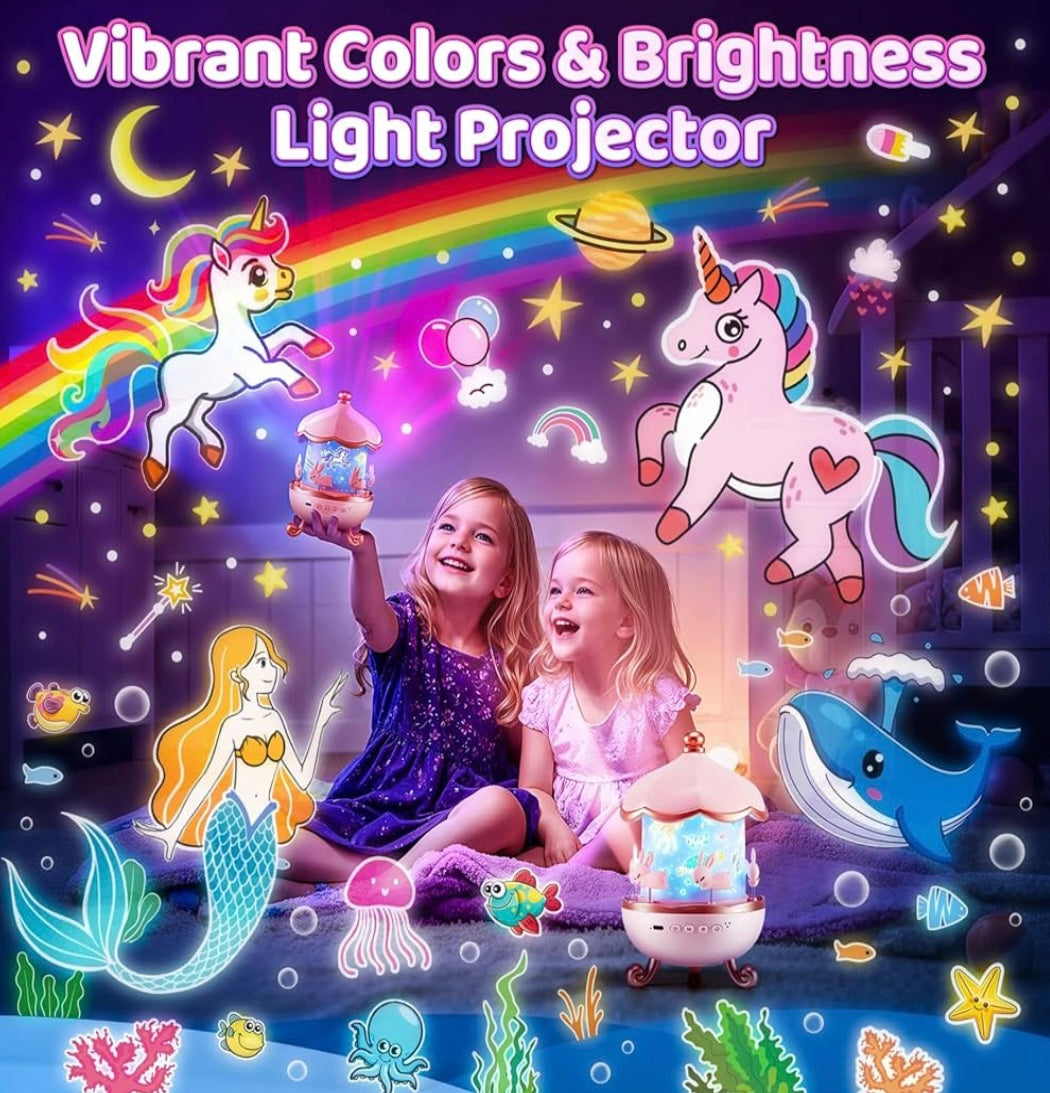 Bunny’s Carousel Night Light Projector – Soothing Sleep Light for Kids