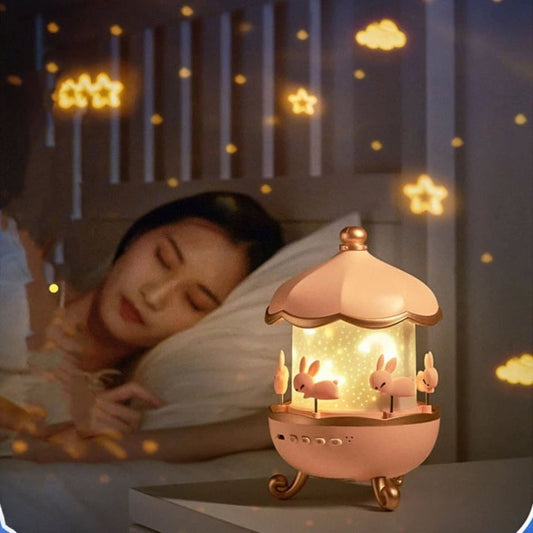 Bunny’s Carousel Night Light Projector – Soothing Sleep Light for Kids