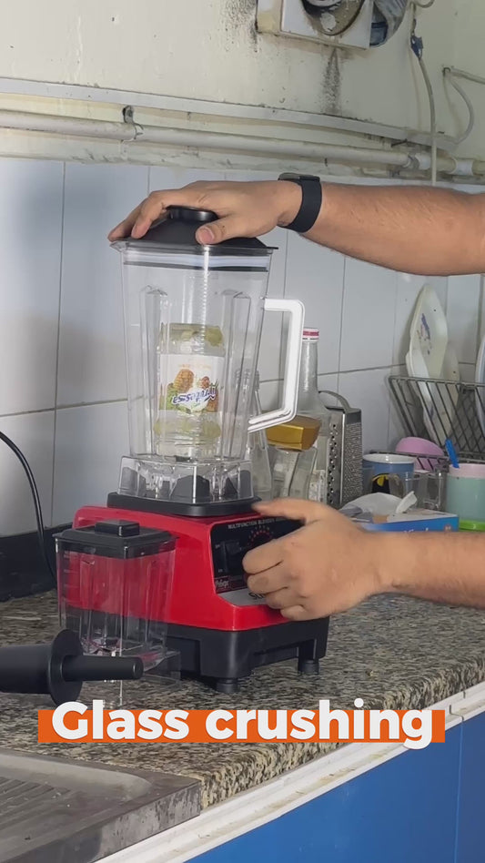 Silver Crust 4500W Heavy Duty  Grade Blender: Multifunctional 2-in-1 Juicer Mixer with 2 Jars SC-1589 | Dishwasher Safe, Stainless Steel Blades | Fruit Processor, Grinder, Smoothie Maker